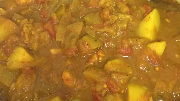 Indian Curry With Potatoes, Chicken, And