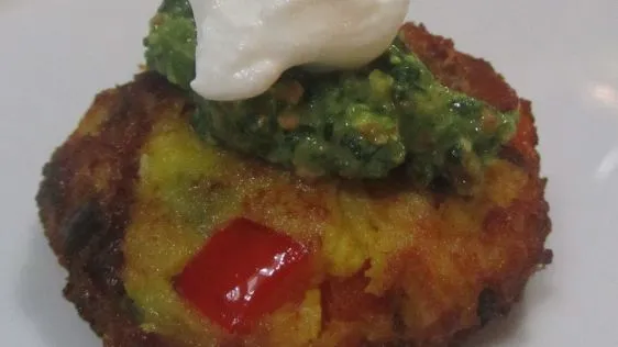 Indian Potato Cakes Aloo Tikki With