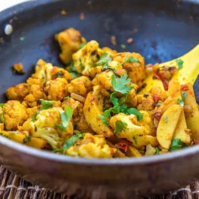 Indian Potatoes With Cauliflower