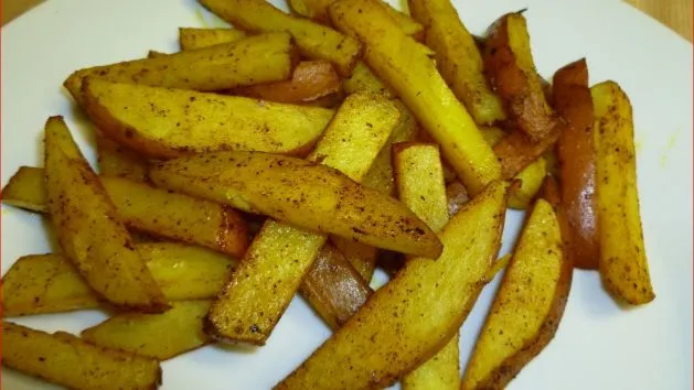 Indian Spiced Baked Potato Sticks