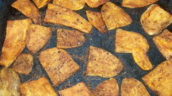 Indian-Spiced Sweet Potato Steak Fries