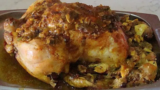 Indian Style Stuffed Roast Chicken