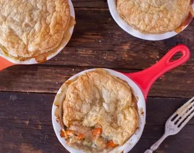 Individual Chicken Pot Pies With Puff Pastry