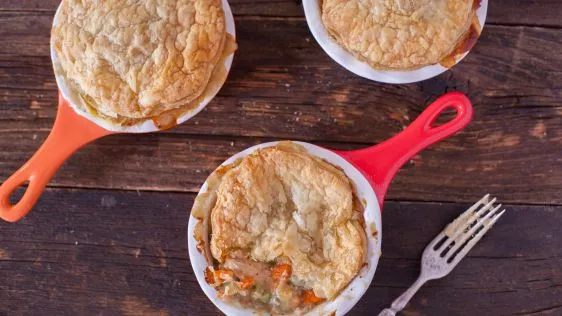 Individual Chicken Pot Pies With Puff Pastry