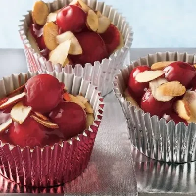 Individual Mini Cherry Cheesecakes