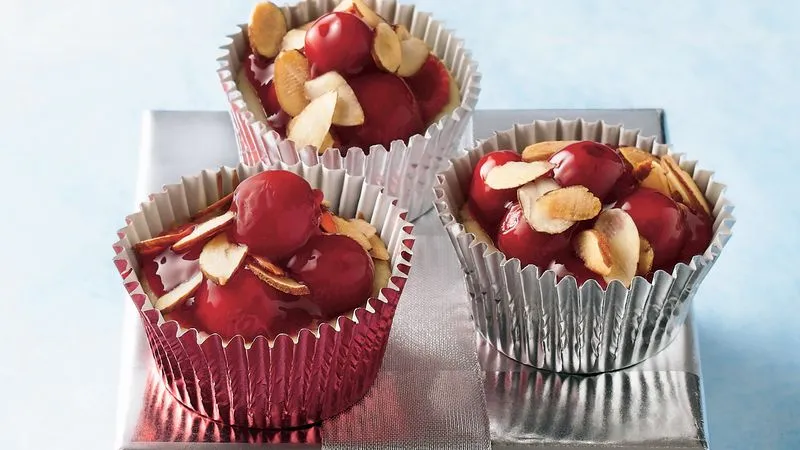 Individual Mini Cherry Cheesecakes