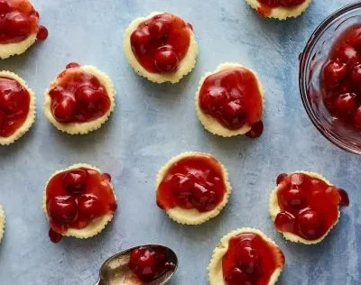 Individual Mini Cherry Cheesecakes