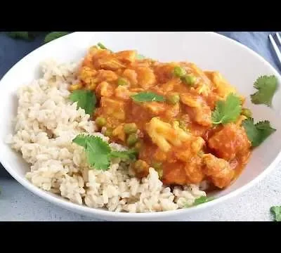 Instant Pot Chicken Tikka Masala With Cauliflower And Peas