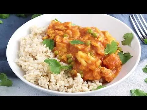 Instant Pot Chicken Tikka Masala With Cauliflower And Peas