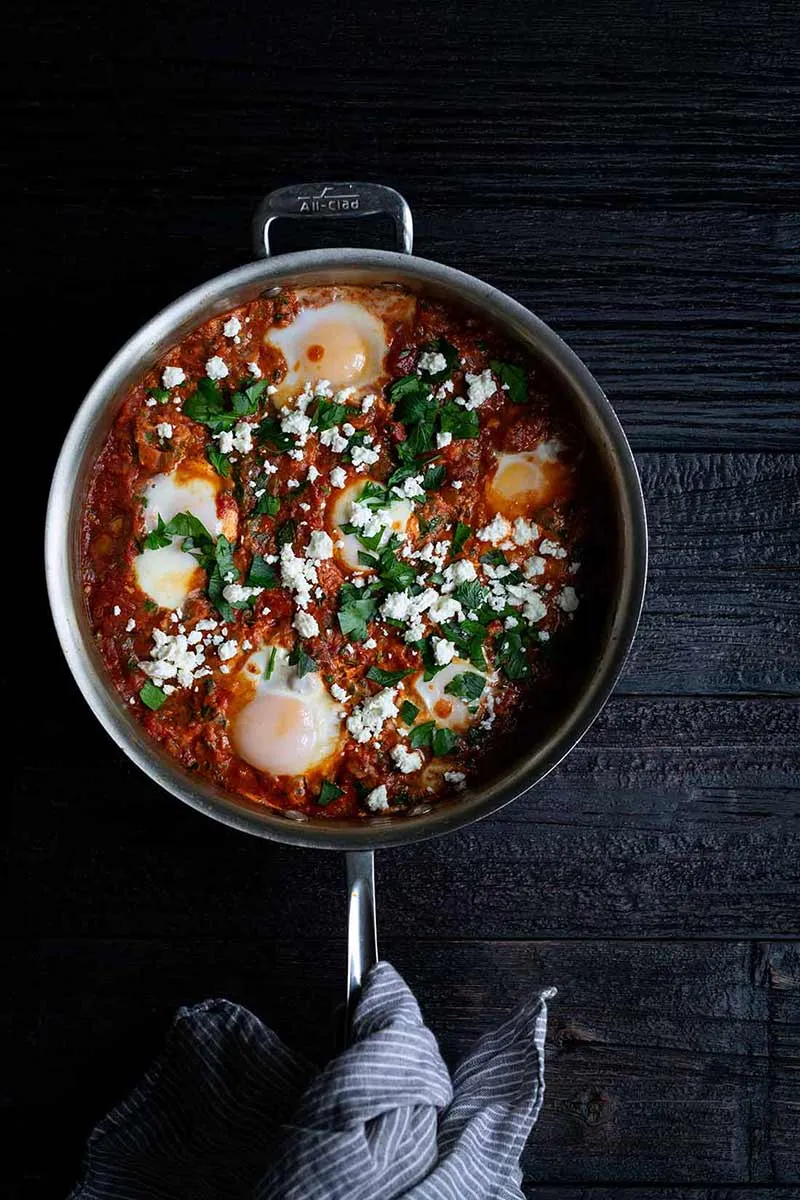 Israeli Shakshuka Skillet Poached