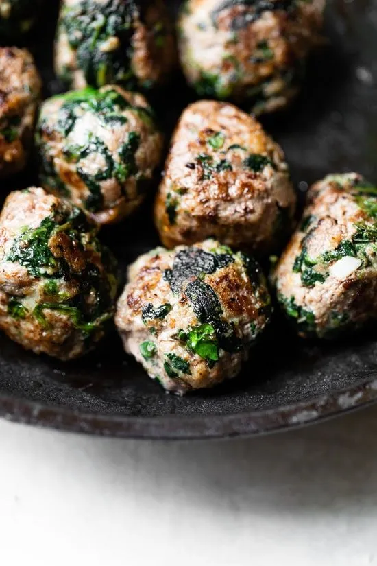 Italian Beef And Spinach Meatballs