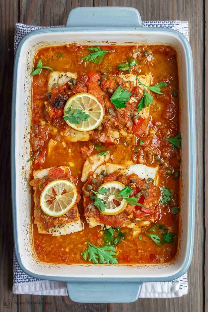 Italian Style Halibut With Tomatoes And