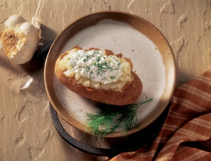 Jacket Potatoes W/Herbed Cottage Cheese