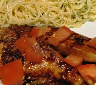 Jamins Tilapia With Spicy Dark Sauce