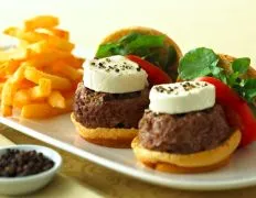 Juicy Black Tellicherry Pepper &Amp; Goat Cheese Sliders Recipe