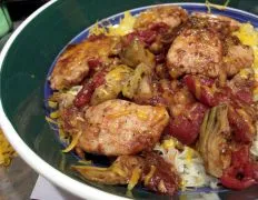 Juicy Chicken Breasts With Tomato And Artichoke Medley