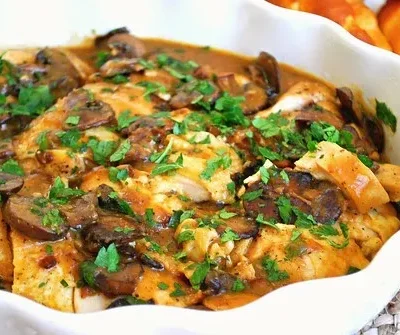 Juicy Oven-Baked Smothered Chicken Breasts Recipe