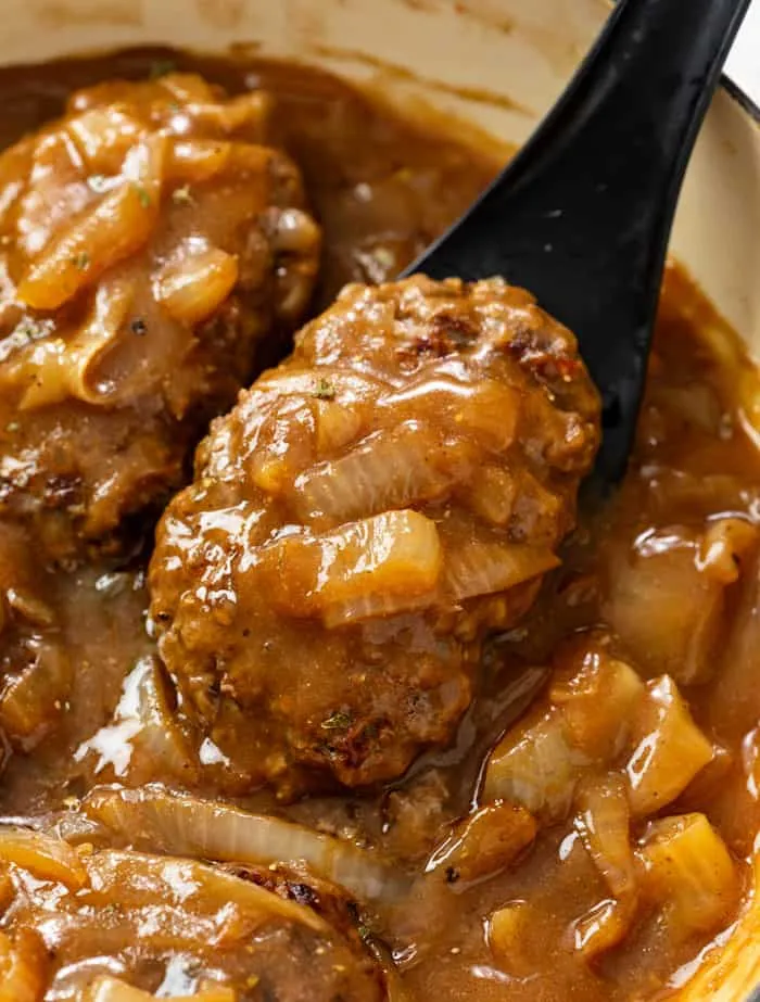 Juicy Pan-Seared Hamburger Steak in Rich Gravy