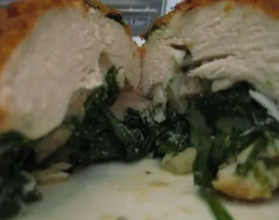 Juicy Spinach And Cheese Stuffed Chicken Breast Recipe