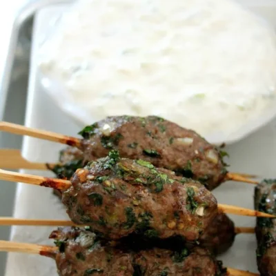 Kafta Meatball Shish Kabobs