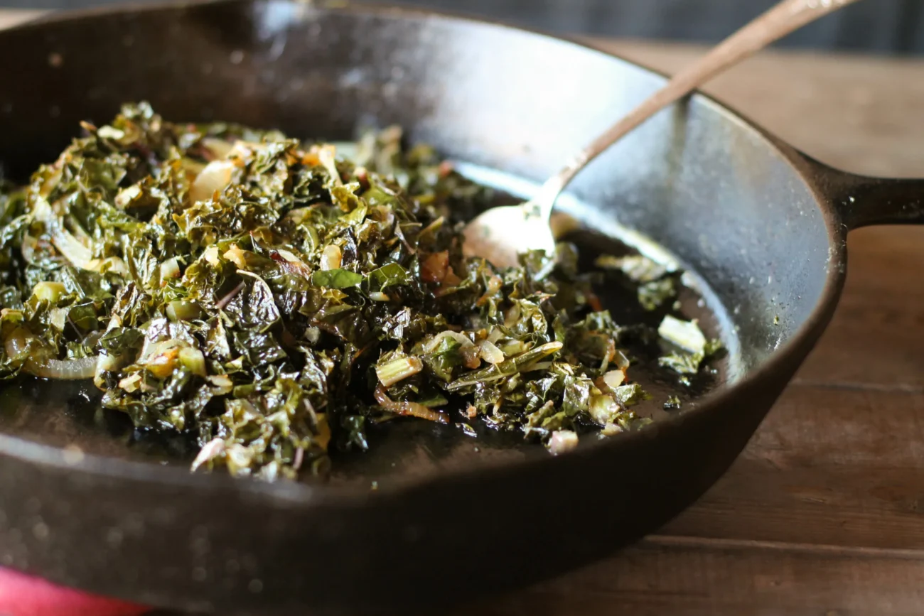 Kale With Caramelized Onions And