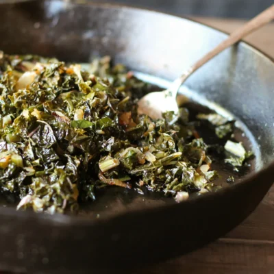 Kale With Caramelized Onions And