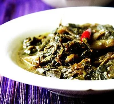 Laing Taro Leaves In Coconut Milk