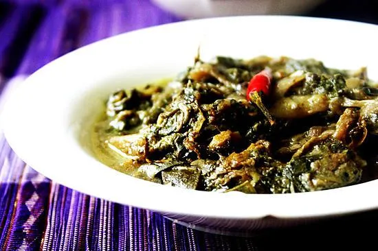 Laing Taro Leaves In Coconut Milk