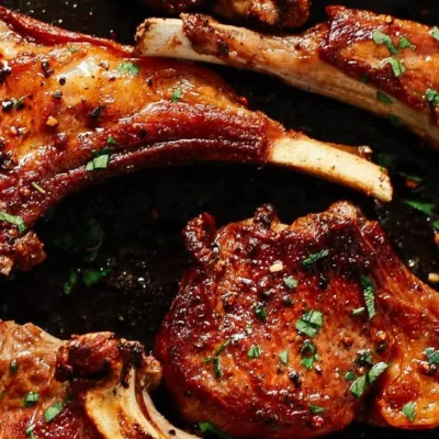 Lamb Chops With Peppercorn &Amp; Garlic Paste