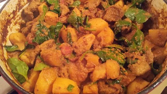 Lamb, Potato & Spinach Curry