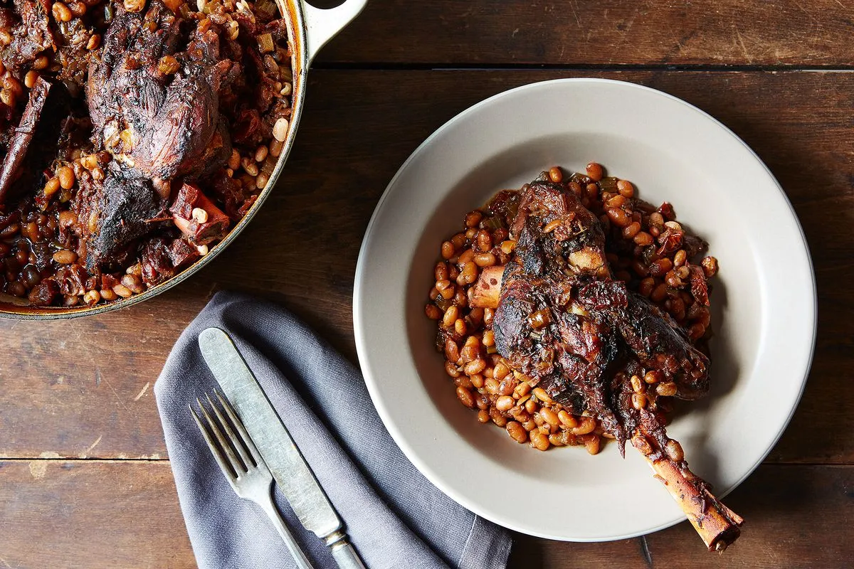 Lamb Shanks W/ White Beans & Sun Dried