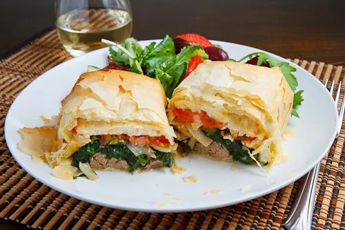 Lamb & Spinach Pie -Microwave