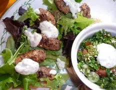 Lamb Sticks With Herb Yoghurt Dip