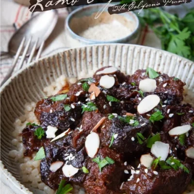 Lamb Tagine Topped With Prune