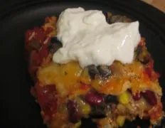 Layered Chicken Enchilada Casserole