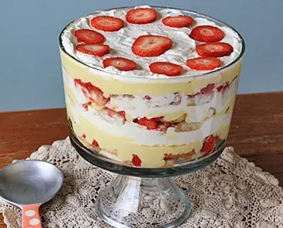 Layered Fruit And Custard Trifle Delight: A Decadent Dessert Recipe