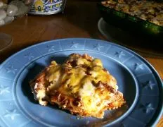 Layered Sour Cream and Ground Beef Casserole Delight