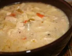 Lazy Slow Cooker Creamy Chicken Noodle