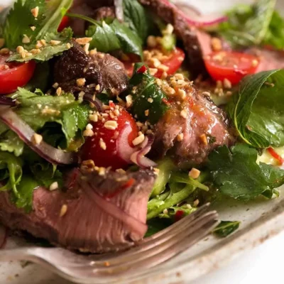 Leftover Roast Beef Spicy Salad