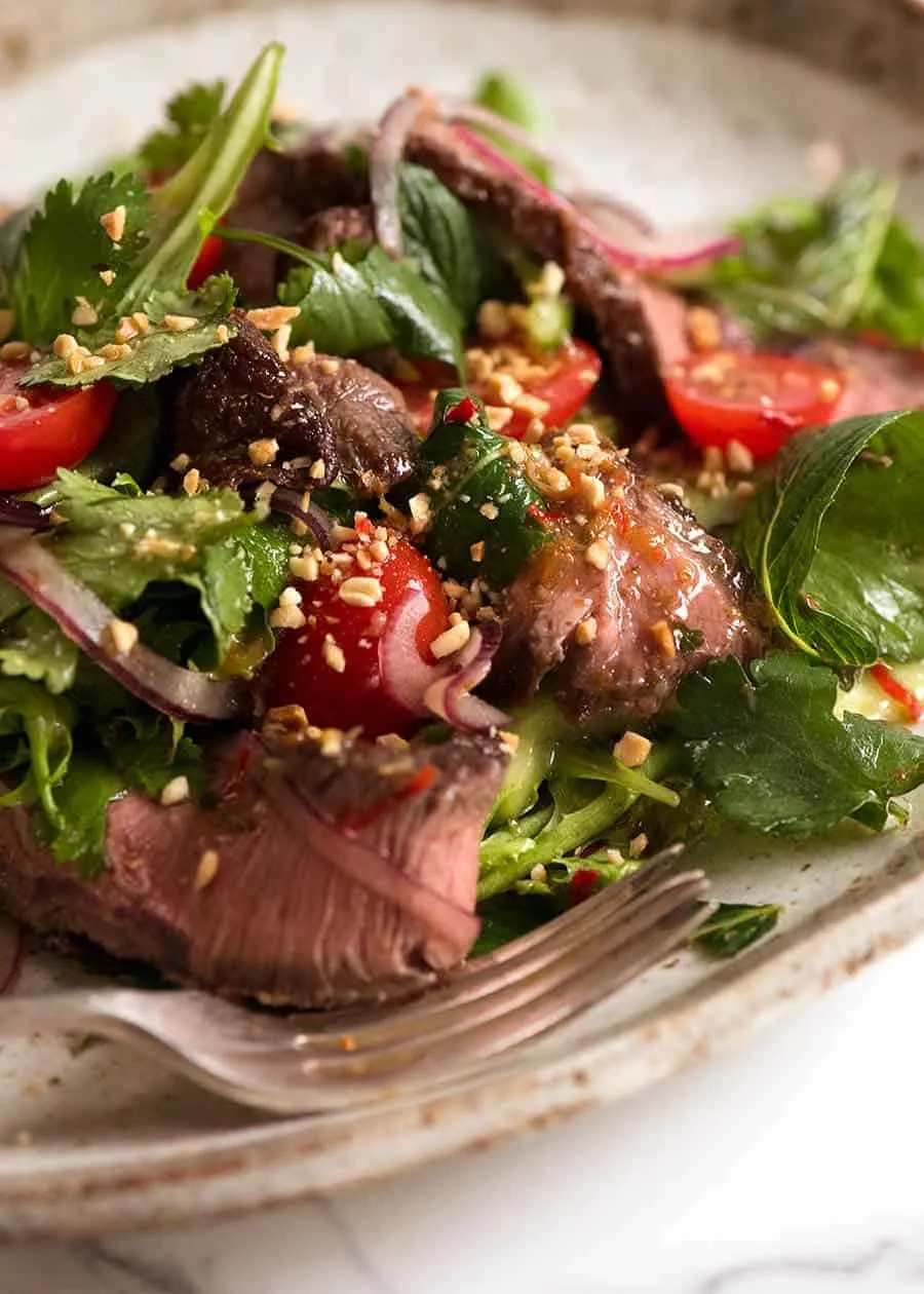 Leftover Roast Beef Spicy Salad