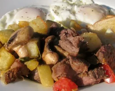 Leftover Steak And Potato Breakfast