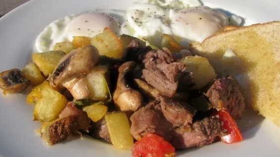 Leftover Steak And Potato Breakfast