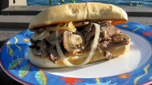 Leftover Steak Sandwich With Onions And