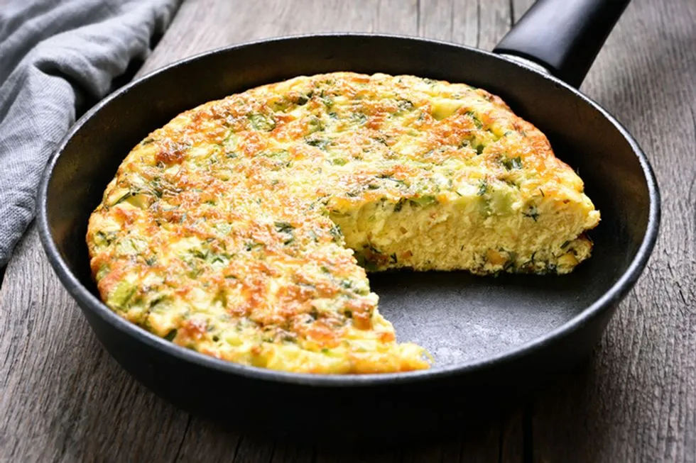 Leftover Turkey And Sweet Potato Frittata