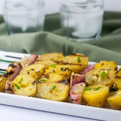 Lemon And Garlic Grilled Baby Potatoes