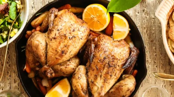 Lemon And Garlic Roast Chicken