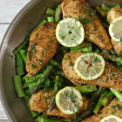 Lemon Asparagus Chicken With Dill