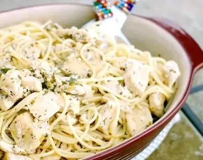 Lemon Chicken Spaghetti Toss