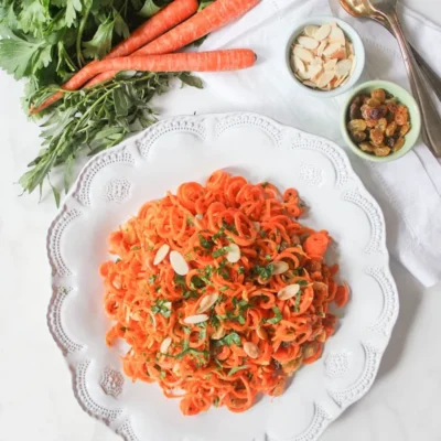 Lemon-Dijon Spiralized Carrot Salad Recipe