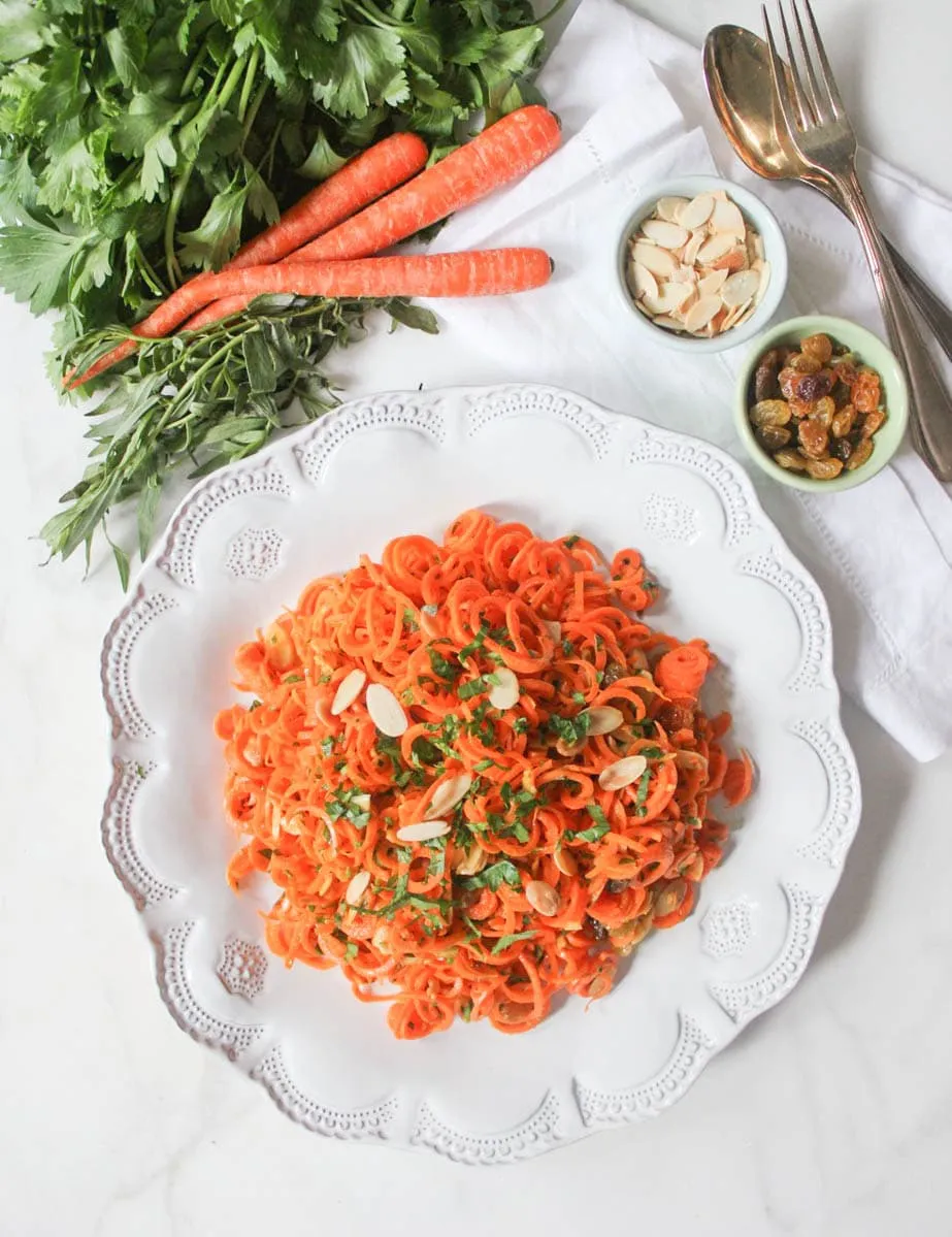 Lemon-Dijon Spiralized Carrot Salad Recipe